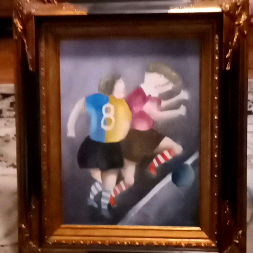 J Roybac original oil painting with frame